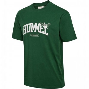 Hummel Loose S/S University Bee Muške Majice Zelene | 345633-191