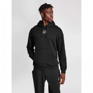 Hummel Lp10 Boxy Sweat Muške Majica s Kapuljačom Crne | 344676-963