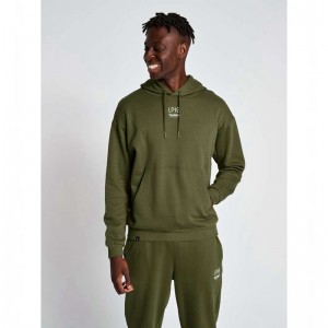 Hummel Lp10 Boxy Sweat Muške Majica s Kapuljačom Zelene | 605977-055