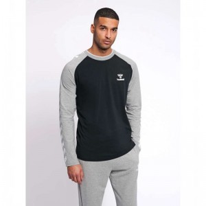 Hummel Mark L/S Muške Majice Crne | 732521-281