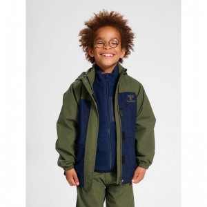 Hummel Monsun Tex Shell Dječje Jakne Maslinasto Zelene | 694850-025