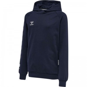 Hummel Move Grid Cotton Dječje Majica s Kapuljačom Tamnoplave | 045729-163