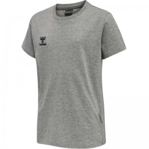 Hummel Move Grid Cotton S/S Kid Dječje Majice Sive | 669017-351