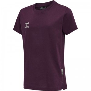 Hummel Move Grid Cotton S/S Kid Dječje Majice Fuksije | 757522-455