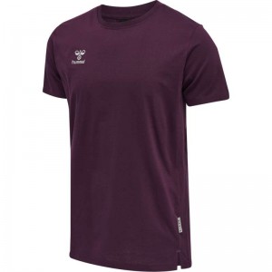 Hummel Move Grid Cotton S/S Muške Majice Bordo | 122797-299