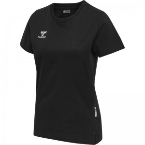 Hummel Move Grid Cotton S/S Wom Ženske Majice Crne | 408087-138