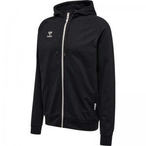 Hummel Move Grid Cotton Zip Muške Majica s Kapuljačom Crne | 122966-120