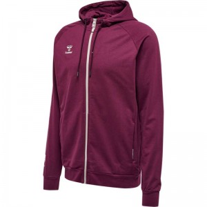 Hummel Move Grid Cotton Zip Muške Majica s Kapuljačom Bordo | 248496-104