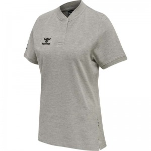 Hummel Move Grid Polo Ženske Majice Sive | 640065-451