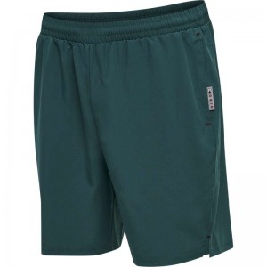 Hummel Move Grid Woven Muške Kratke Hlače Zelene | 235049-910