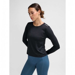 Hummel Mt Aura Mesh L/S Ženske Majice Crne | 834477-118