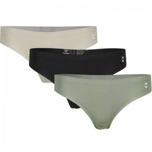 Hummel Mt Breeze 3-pack Ženske Tange Crne | 728573-455