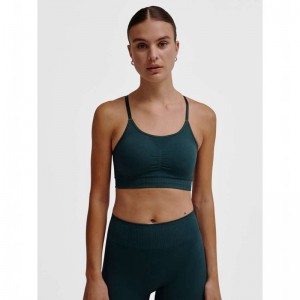 Hummel Mt Define Seamless Padded Ženske Sportski Grudnjak Zelene | 338859-464