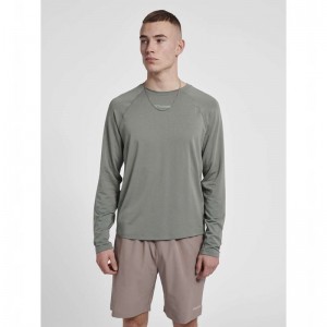 Hummel Mt Laze L/S Muške Majice Sive | 525996-463