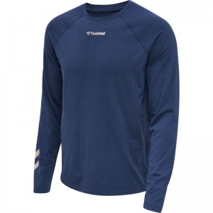 Hummel Mt Laze L/S Muške Majice Tamnoplave | 032682-647