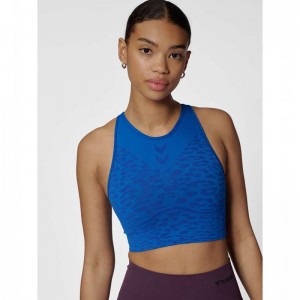 Hummel Mt Leo Seamless Ženske Sportski Grudnjak Plave | 390834-529
