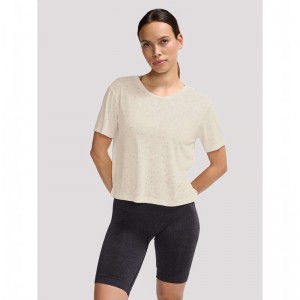Hummel Mt Light Burnout Ženske Majice Bež | 812578-471