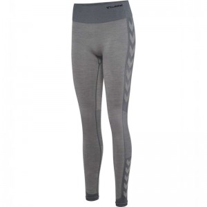 Hummel Mt Shine Seamless Mw Ženske Hulahopke Sive | 165873-855