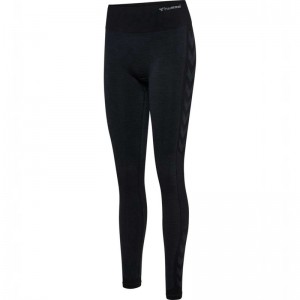 Hummel Mt Shine Seamless Mw Ženske Hulahopke Crne | 913286-887