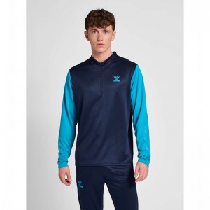 Hummel Ongrid 1/2 Zip Poly Sweat Muške Dukserice Tamnoplave | 074333-723