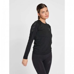 Hummel Ongrid Seamless L/S Wo Ženske Majice Crne | 017875-608