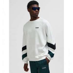Hummel Oversized Crew Sportswear Muške Dukserice Bijele | 719942-680