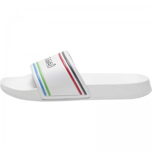 Hummel Pool Retro Muške Natikače Bijele | 749989-631