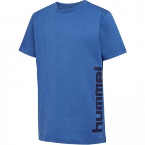 Hummel Print S/S Dječje Majice Plave | 001390-664