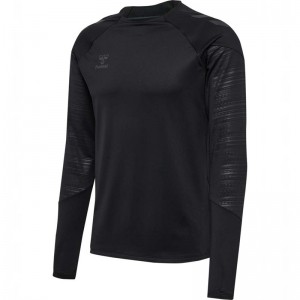 Hummel Pro Training Crew Sweat Muške Dukserice Crne | 625372-490