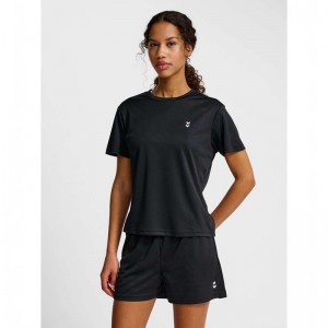 Hummel Pulse Training W S/S Ženske Majice Crne | 389183-107