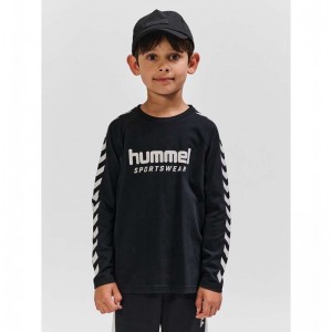 Hummel Ready L/S Dječje Majice Crne | 849915-873