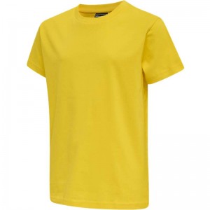 Hummel Red Basic S/S Dječje Majice Žute | 871208-672