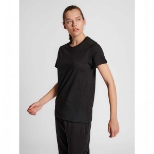 Hummel Red Basic S/S Ženske Majice Crne | 676989-841