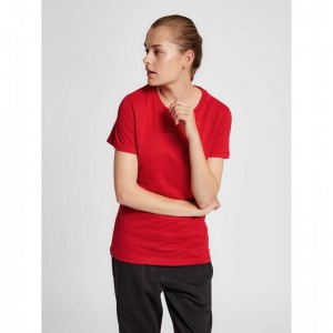Hummel Red Basic S/S Ženske Majice Crvene | 005579-684