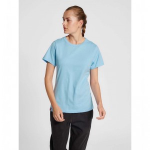 Hummel Red Basic S/S Ženske Majice Plave | 755398-418