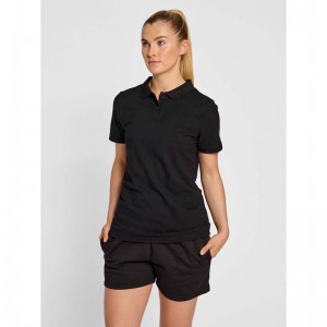 Hummel Red Classic Polo Ženske Majice Crne | 002504-741