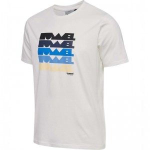 Hummel Regular Graphic S/S Muške Majice Bijele | 811438-527