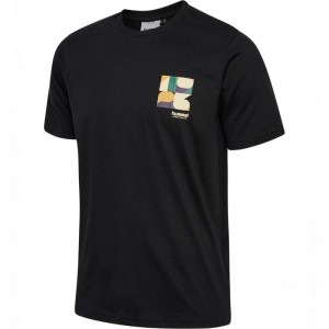 Hummel Regular Graphic S/S Muške Majice Crne | 577609-465