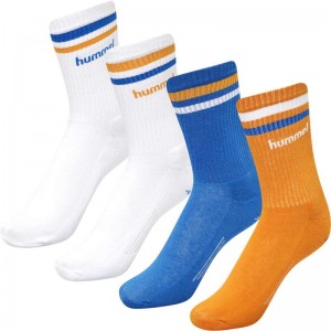 Hummel Retro 4-packs Mix Muške Čarape Bijele | 992799-619