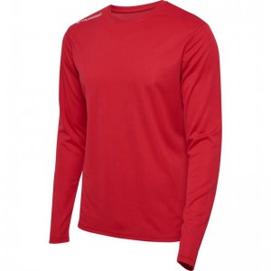 Hummel Run L/S Muške Majica s Kapuljačom Crvene | 088577-058