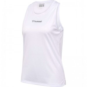 Hummel Run Singlet S/L Ženske Majica bez Rukava Bijele | 069639-718