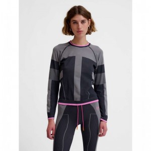 Hummel Seamless Ls Ženske Majice Obsidijanske | 076354-969