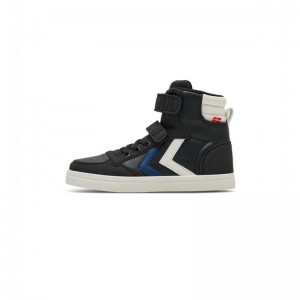 Hummel Slimmer Stadil Leather High Jr Dječje Tenisice Crne | 562173-281