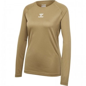 Hummel Sprint Mesh L/S Ženske Majice Smeđe | 636754-444