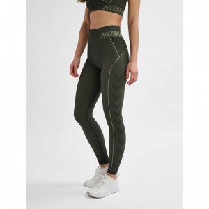 Hummel Te Christel Seamless Mw Ženske Hulahopke Zelene | 715722-778