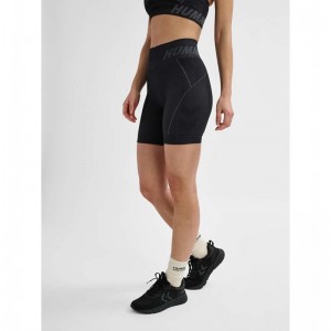 Hummel Te Christel Seamless Ženske Kratke Hlače Crne | 982608-613