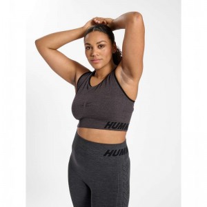 Hummel Te Curve Seamless Ženske Sportski Grudnjak Crne | 987526-105