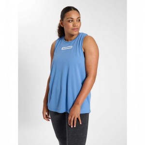 Hummel Te Curvy Plus Ženske Majica bez Rukava Plave | 459537-759