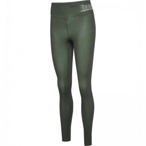 Hummel Te Fundamental Mid Waist Ženske Hulahopke Zelene | 934204-242