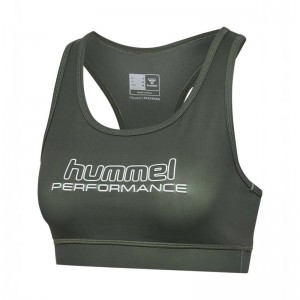 Hummel Te Fundamental Ženske Sportski Grudnjak Zelene | 185140-317
